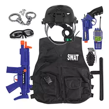 Disfraz Policial De Swat, De Polica, De Lujo, Disfraz Con Ca