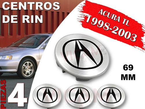 Kit De Centros De Rin Acura Tl 1998-2003 69 Mm (gris) Foto 2