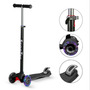 Patinete Infantil Amg Ajustável 4 Rodas Led Preto Até 70kg