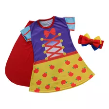 Fantasia Infantil Da Branca De Neve Para Menina Kit 2 Itens