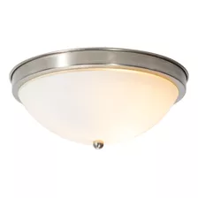 Lámpara De Techo Moderno Níquel 60w E27 1 Luz Color Plateado Lumimexico 16668-4