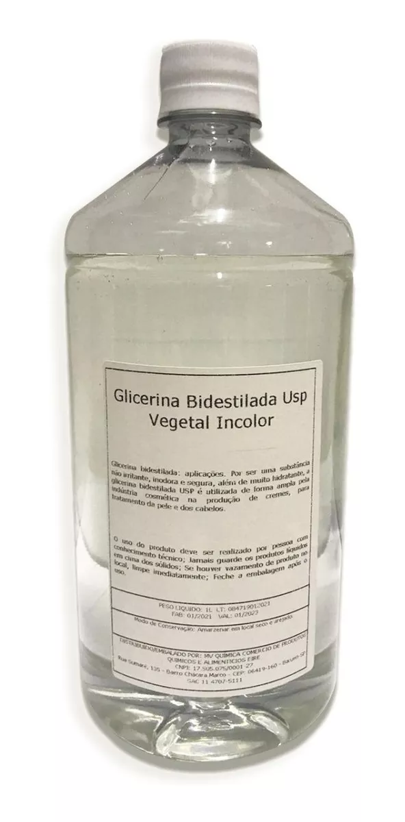 Glicerina Bi-destilada - Frasco 1 Litro