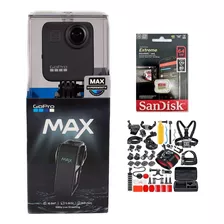 Camara Deportiva Gopro Max + 64gb+ Kit De Accesorios Color Negro