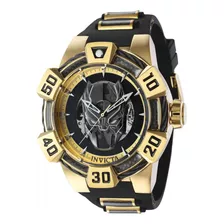 Reloj Para Hombres Invicta Marvel 40992 Negro Color De La Correa Oro