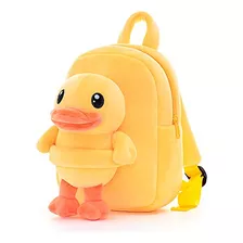 Mochila Infantil Para Niñas Con Peluche Pato Amarillo 9