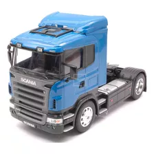 Caminhão Scania R470 - Azul - Transporter - Welly - 1/32