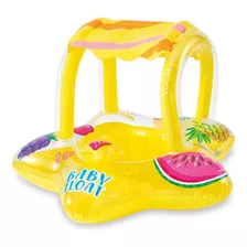 Flotador Salvavidas Inflable Con Techo Intex Estrella Color Amarillo