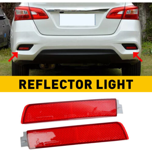 For 2013-2018 Nissan Sentra Red Bumper Reflector Set Rea Aab Foto 10