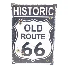 Quadro De Metal - Old Route 66 - Rota 66 - Churrasco 