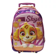 Mochila Paw Patrol Skye 3d- 40 Cm Carro Color Rosa