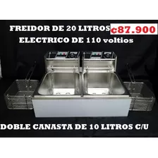 Freidores Doble Canasta De 20 Litros, 10 Litros Por Tanque