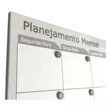 Mural Lousa Magnético Planejamento Mensal 45x65cm + Kit Ímãs
