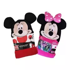 Frazada Bebe Con Capucha Original Minnie Universo Binario