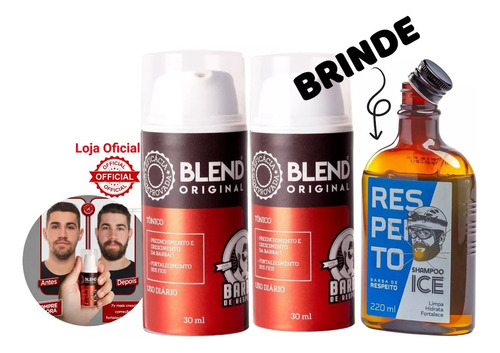 Produto Crescer Barba Blend Original + Pente Brinde Kit C/2