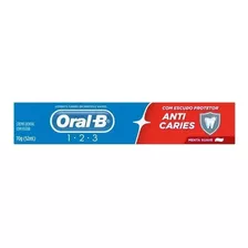 Kit 3 Pasta De Dentes Oral-b 1.2.3 Anticáries Em Creme 70 G 