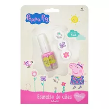 Maquillaje Infantil Esmalte Para Uñas Peppa Pig + Stickers