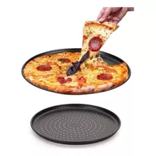 Multiflon Premium Forma Para Pizza Nº35 Cor Preto