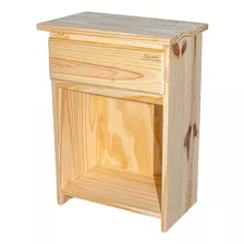 Mesa Mesita De Luz Pino Natural Economica Con Cajon