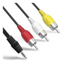 Cabo P2 3.5mm X 3 Rca Av Áudio Vídeo