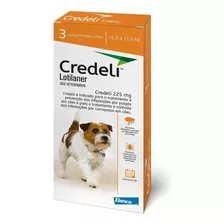 Credeli 225mg Antipulgas Carrapatos Cães 5,5 A 11kg 3 Comp