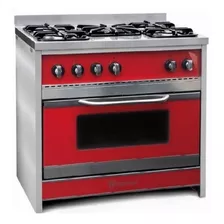 Cocina Tst Chiara A Gas/eléctrica 5 Hornallas Roja Puerta Con Visor