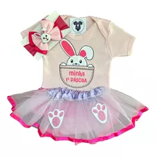 Body Bebê Temático Mesversário Menina + Tule + Acessório