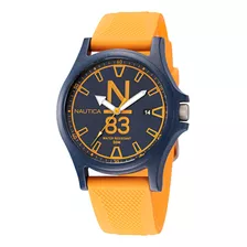 Nautica N83 Napjss222 N83 Java Sea Blue/orange Reloj De Cor