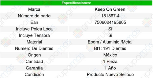 Kit Distribucion Banda Vehicross V6 3.5l 99/01 Kg 1311022 Foto 4