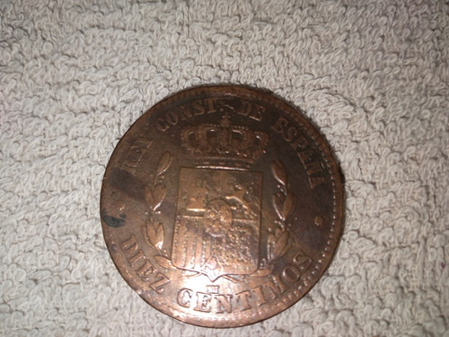 Moneda 10 Centimos España 1878 En Muy Buen Estado