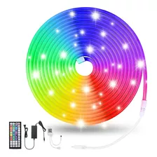 Kit Cinta Rollo Tira Led Rgb Neon Flex 5mts + Transformador