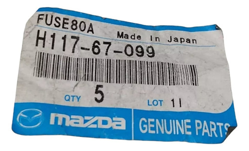 Fusible De 80 Amp Para Mazda 5 06-15 Original Foto 3