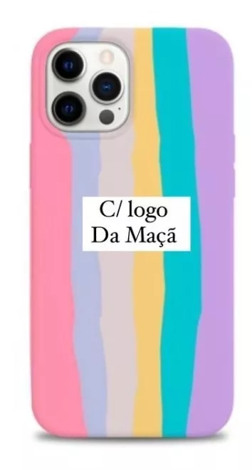 Capa Capinha Case Arco-íris Colorida Candy 7 11 12 Pro Max