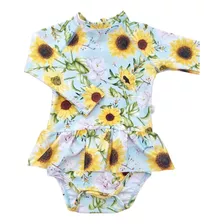 Traje De Baño Mini Anima Entera Proteccion Uv Girasoles