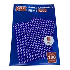 Papel Carbono Filme Azul A4 297x210mm Kz0826 Kaz