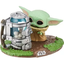 Funko Pop Mandalorian Baby Yoda Grogu Con Frasco De Huevos