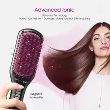 Hair Straightener Brush, Miropure Ionic Anti-scald Straighte
