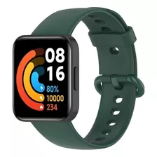 Pulseira Silicone Borracha Para Xiaomi Redmi Mi Watch 2 Lite Cor Verde