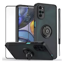 Funda Para Motorola Para Moto Mica Cristal Templado + Correa