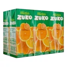 Pack 12 Zuko Jugo Bombillin 200cc Sabor Naranja 