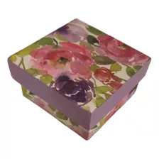 En Stock Caja, Alhajero Violeta Con Flores