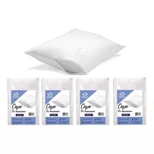 Kit 4 Capas De Travesseiro Impermeável 100% Algodão 200 Fios