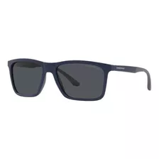 Lentes Sol Original Emporio Armani Hombre Azul Rectangular