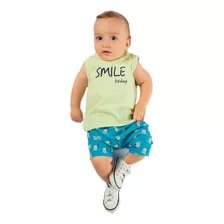 Conjunto Smile Bebé - Short Y Musculosa - Aiub