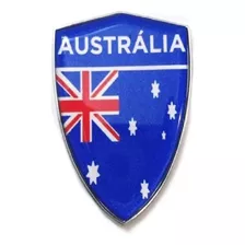 Emblema Adesivo Em Abs Resinado Da Austrália Cor Azul