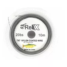 Cable De Acero Relix 20lbs. X 10m. 7x7 Para Líder De Mosca