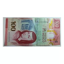 Billete 100 Pesos Serie Aa 00 Primeros Para Coleccionistas