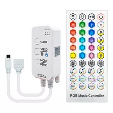 Controlador Ritmico Bluetooth Fita Rgb 1 Vias + Controle 44 Bivolt