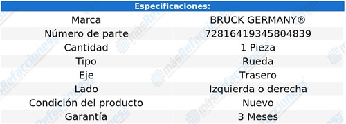 1 Maza Rueda Tras Izq/der Lupo L4 1.6l 05 Al 09 Bruck Foto 2