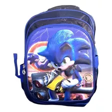 Mochila Sonic Escolar Meninos Relevo 3d Infantil Juvenil 