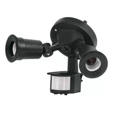Arbotante Negro Con Sensor De Movimiento, 2xe26, Max. 300 W Volteck 47275
